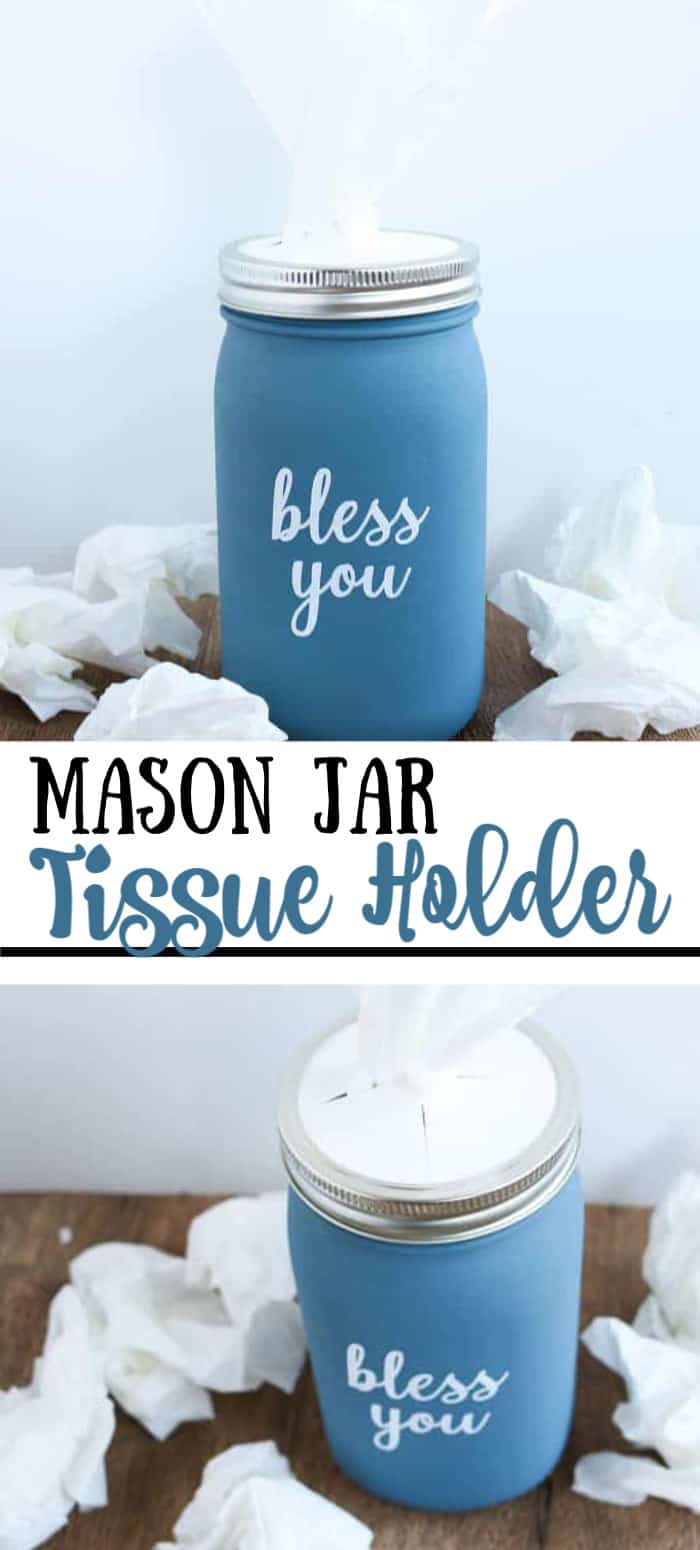 Mason Jar Tissue Holder a great recycled mason jar craft for the home