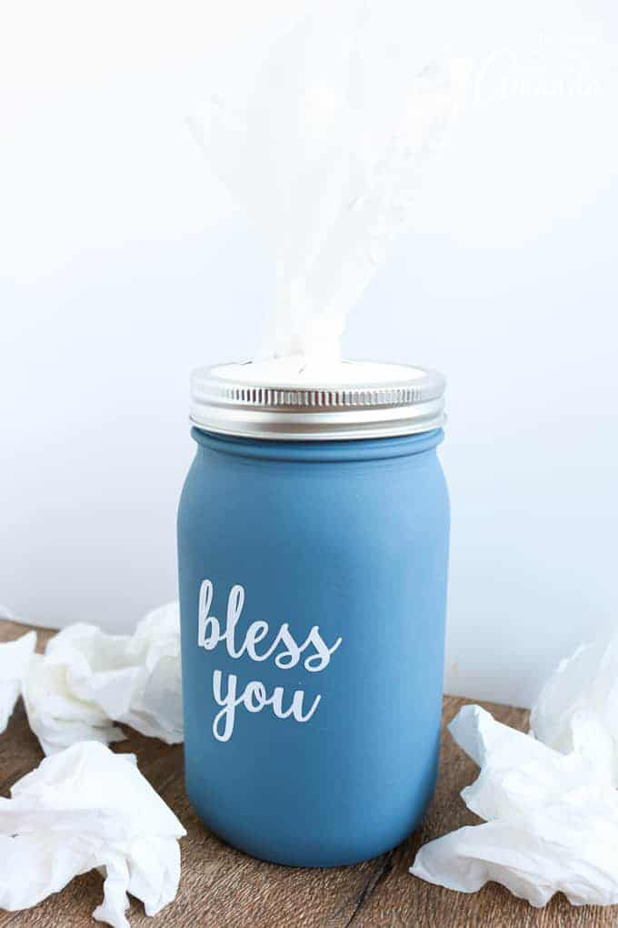 Mason Jar Tissue Holder craft