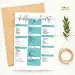 declutter checklist on table
