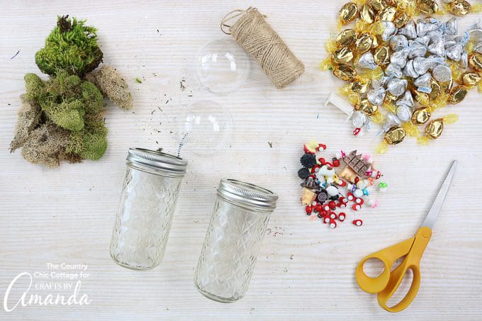 Fairy garden mason jar toppers supplies