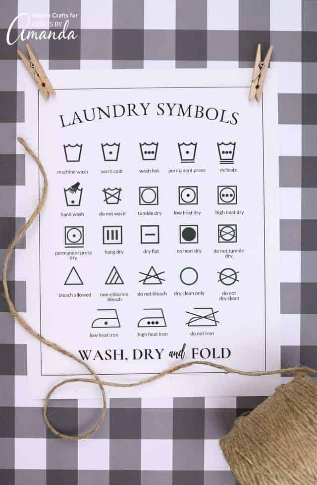 Free Printable Laundry Symbols Chart