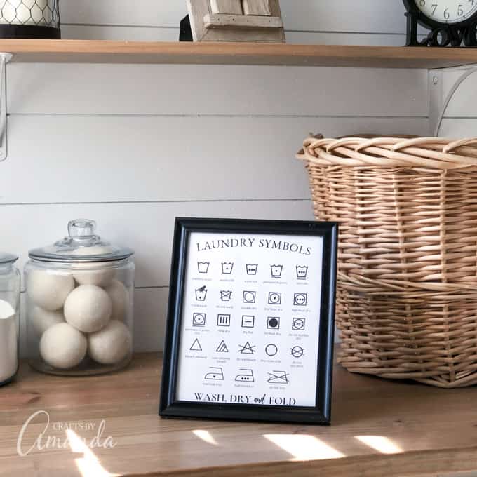 Laundry Symbols Printable Square