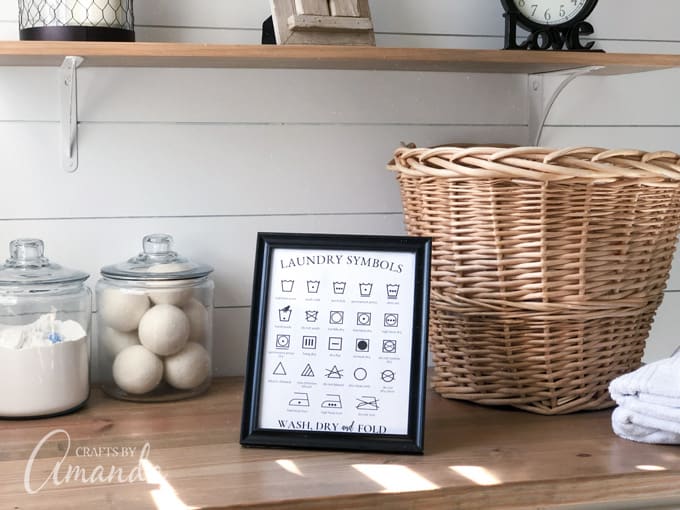 Laundry symbols printable square