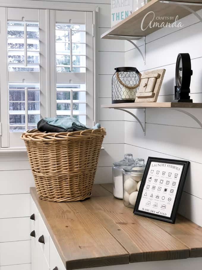 framed laundry symbols printable in laundry room