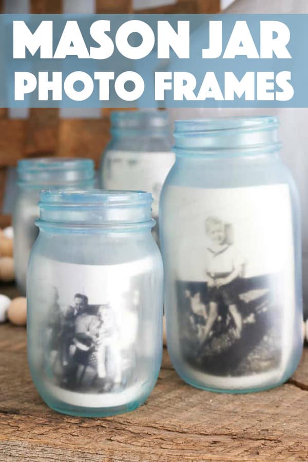 Mason Jar Photo Frames: antique meets farmhouse photo display