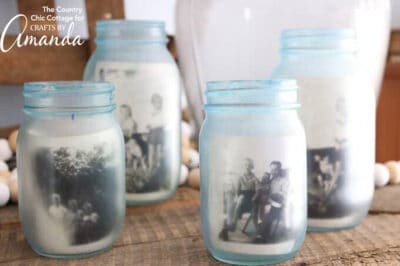 Mason Jar Photo Frames: antique meets farmhouse photo display