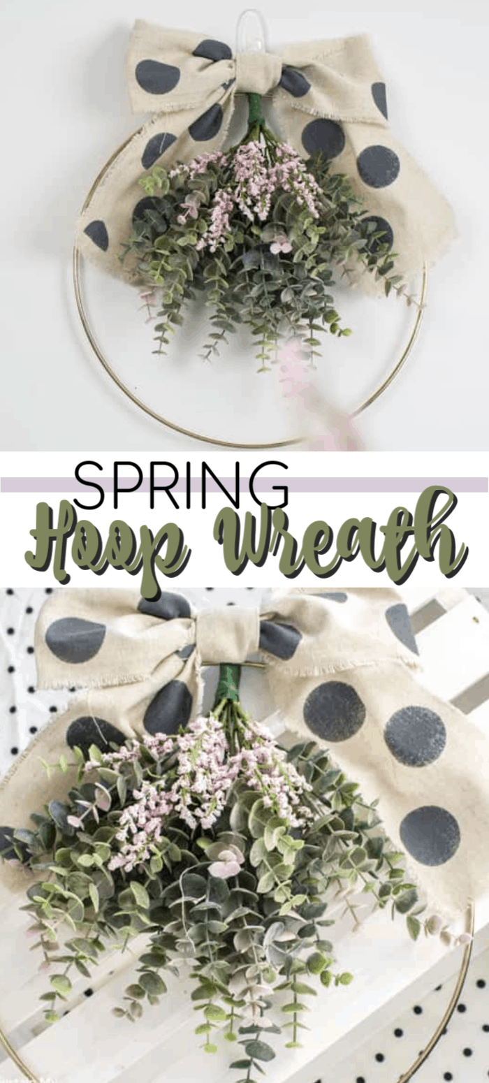 DIY spring hoop wreath