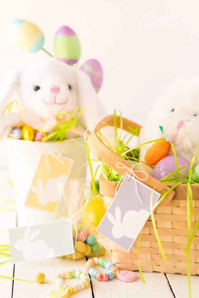 Printable Easter Basket Tags Adorable Pastel Colored Easter Tags