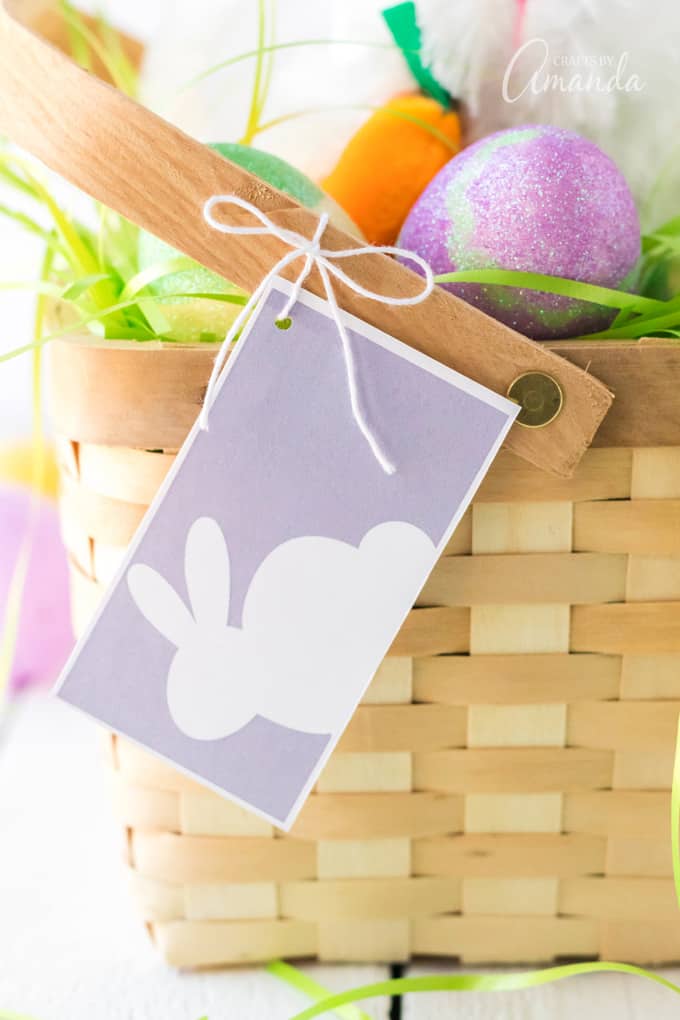 Printable Easter Basket Tags adorable pastel colored Easter tags