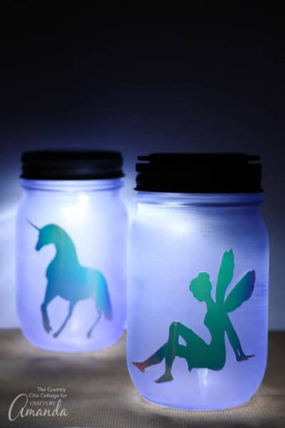 Mason Jar Night Light- solar powered mason jar night lights