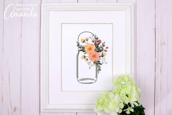 Mason Jar Printable: a multipurpose free printable for spring!