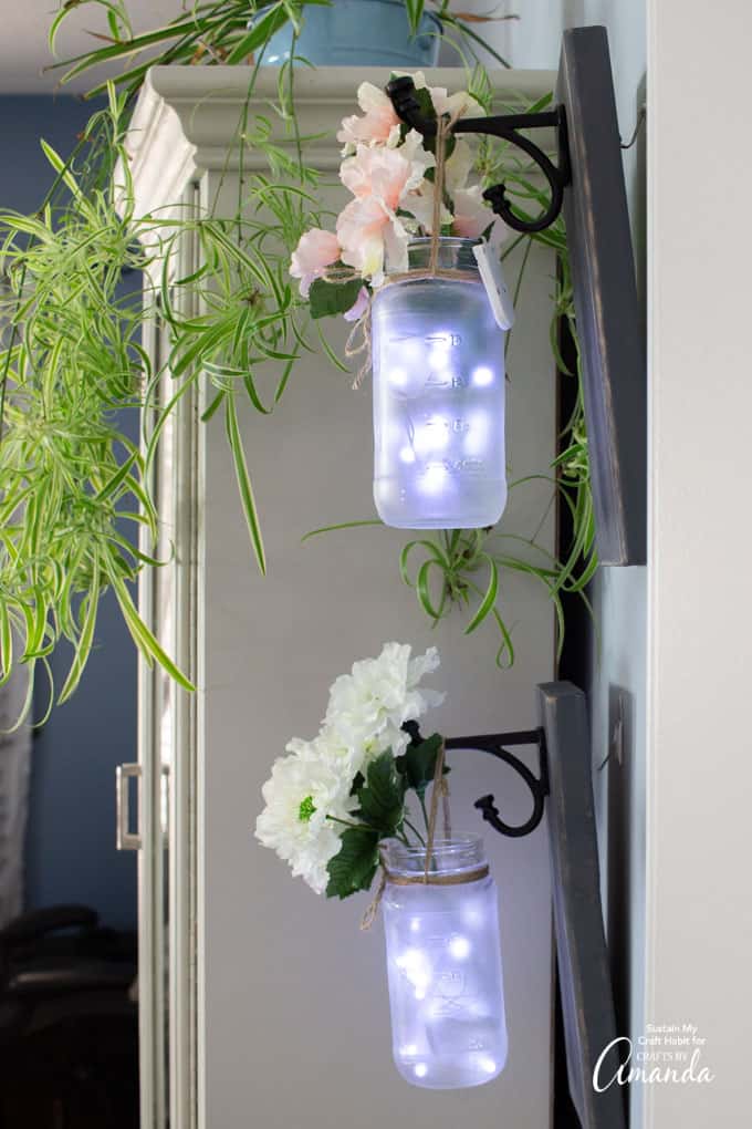 How To Make Mason Jar Wall Sconces Crafts By Amanda