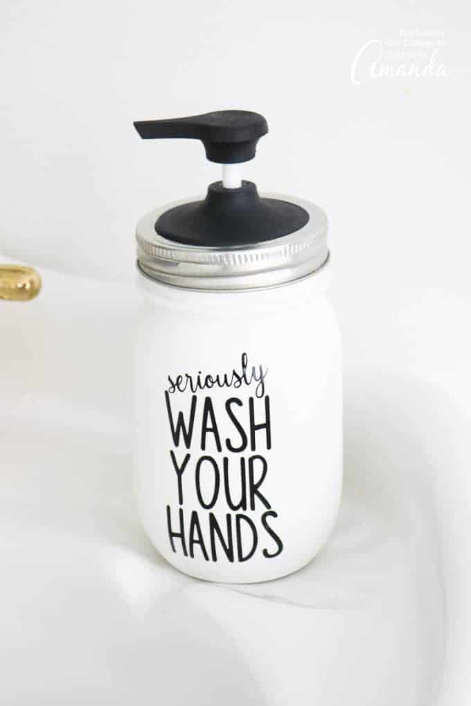 soap dispenser made with a mason jar