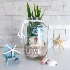 DIY beach themed photo jar