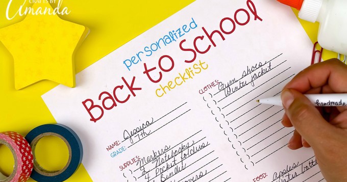 Free Printable Back to School Checklist
