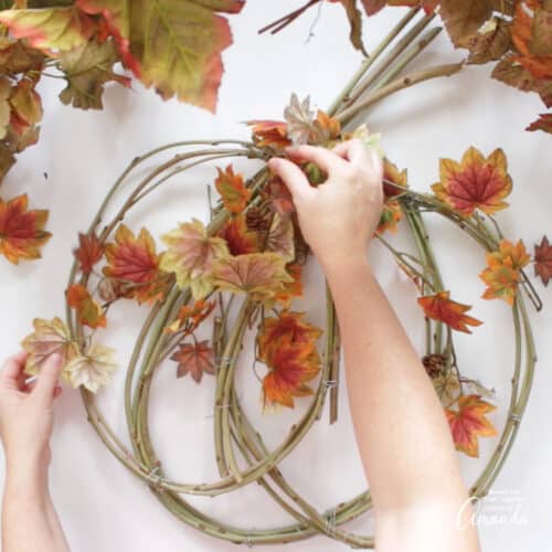 Pumpkin Grapevine Wreath - Crafts by Amanda