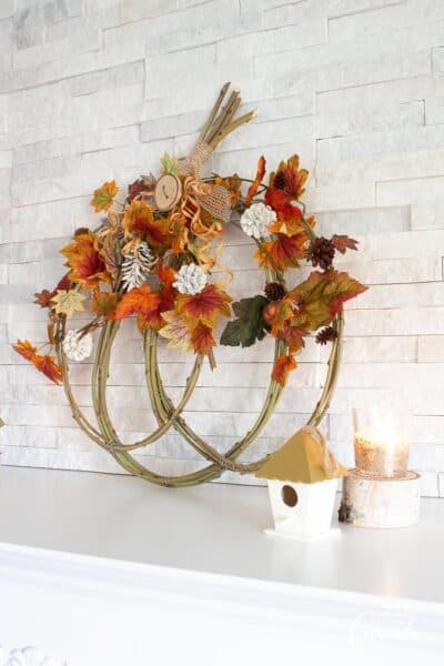 Pumpkin Grapevine Wreath - Crafts By Amanda