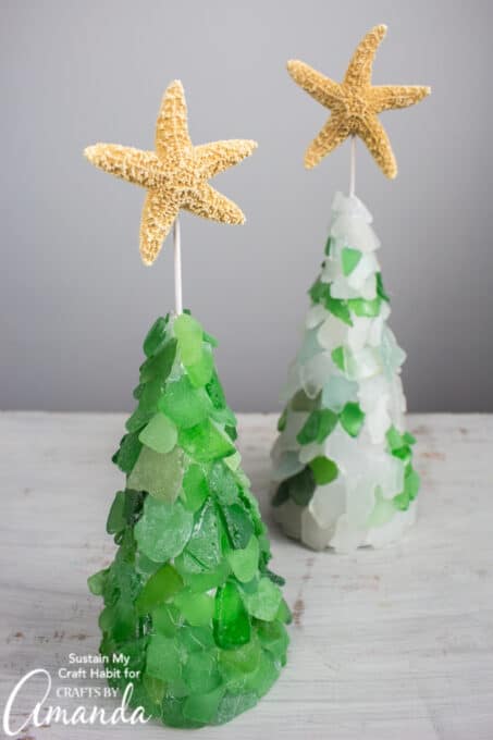 Sea Glass Christmas Tree Crafts By Amanda