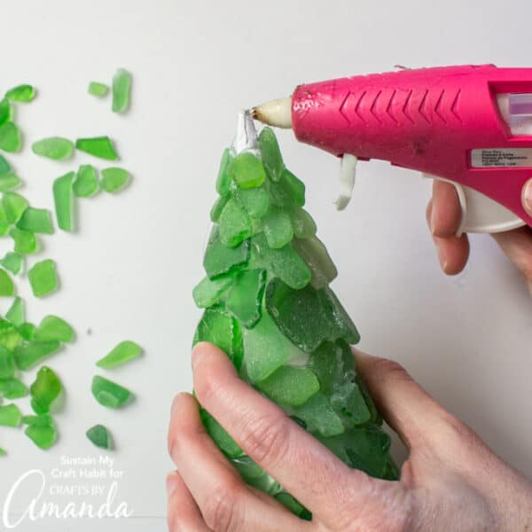 Sea Glass Christmas Tree Crafts by Amanda