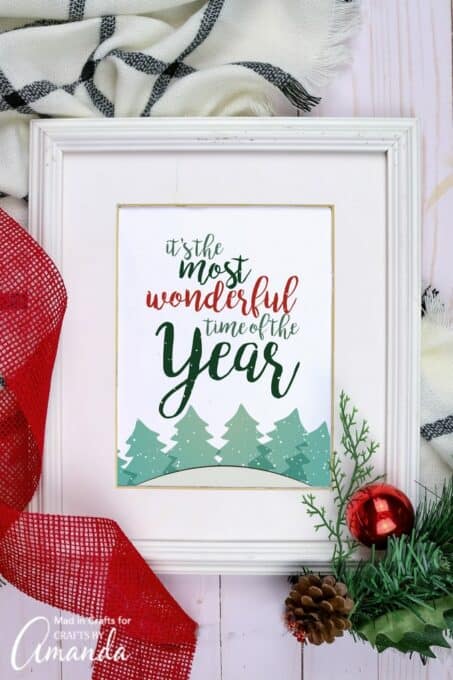 Rustic Christmas Printables - Crafts by Amanda