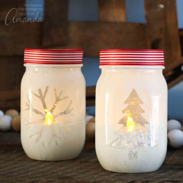 Christmas Votive Holders Crafts by Amanda