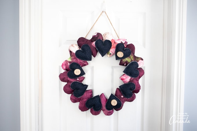 a pretty heart wreath