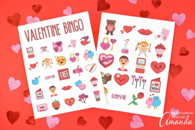 Printable Valentine Bingo - Crafts by Amanda