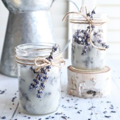 DIY Dried Lavender Candles Crafts by Amanda