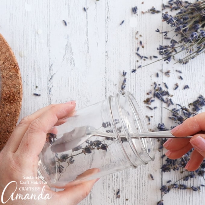 DIY Dried Lavender Candles Crafts by Amanda