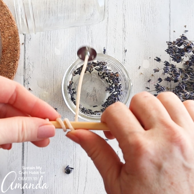 DIY Dried Lavender Candles Crafts by Amanda