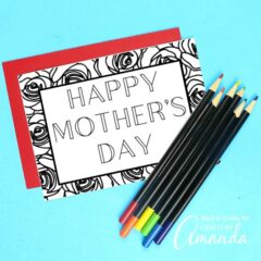 Mother's Day Coloring Cards - Crafts By Amanda