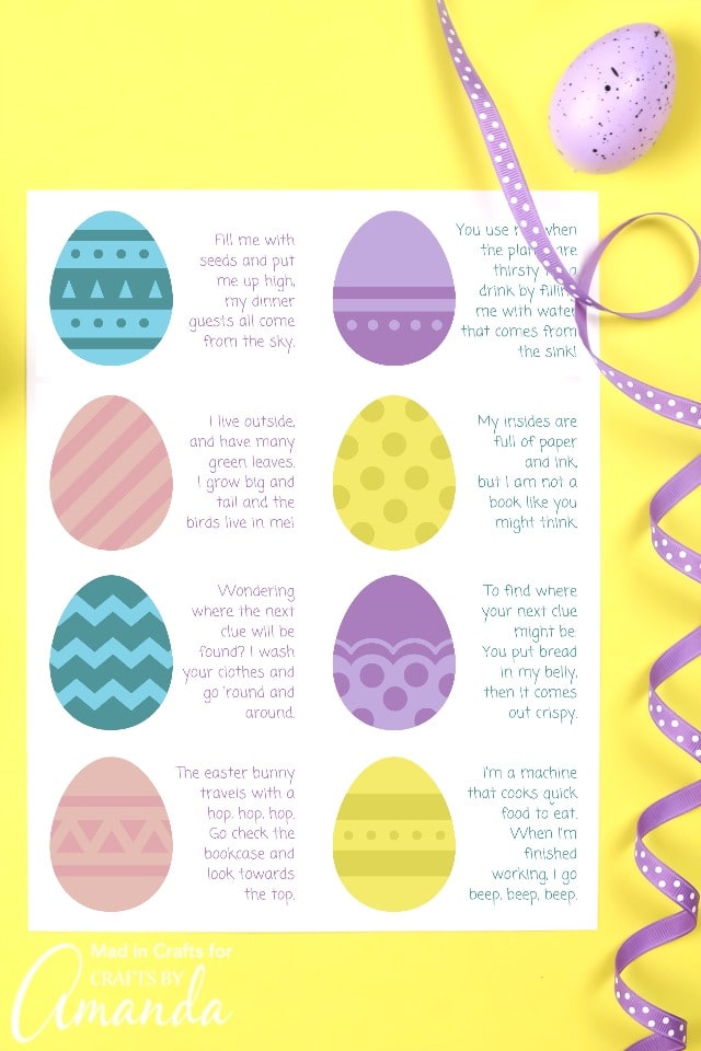 Printable Easter Scavenger Hunt Crafts by Amanda