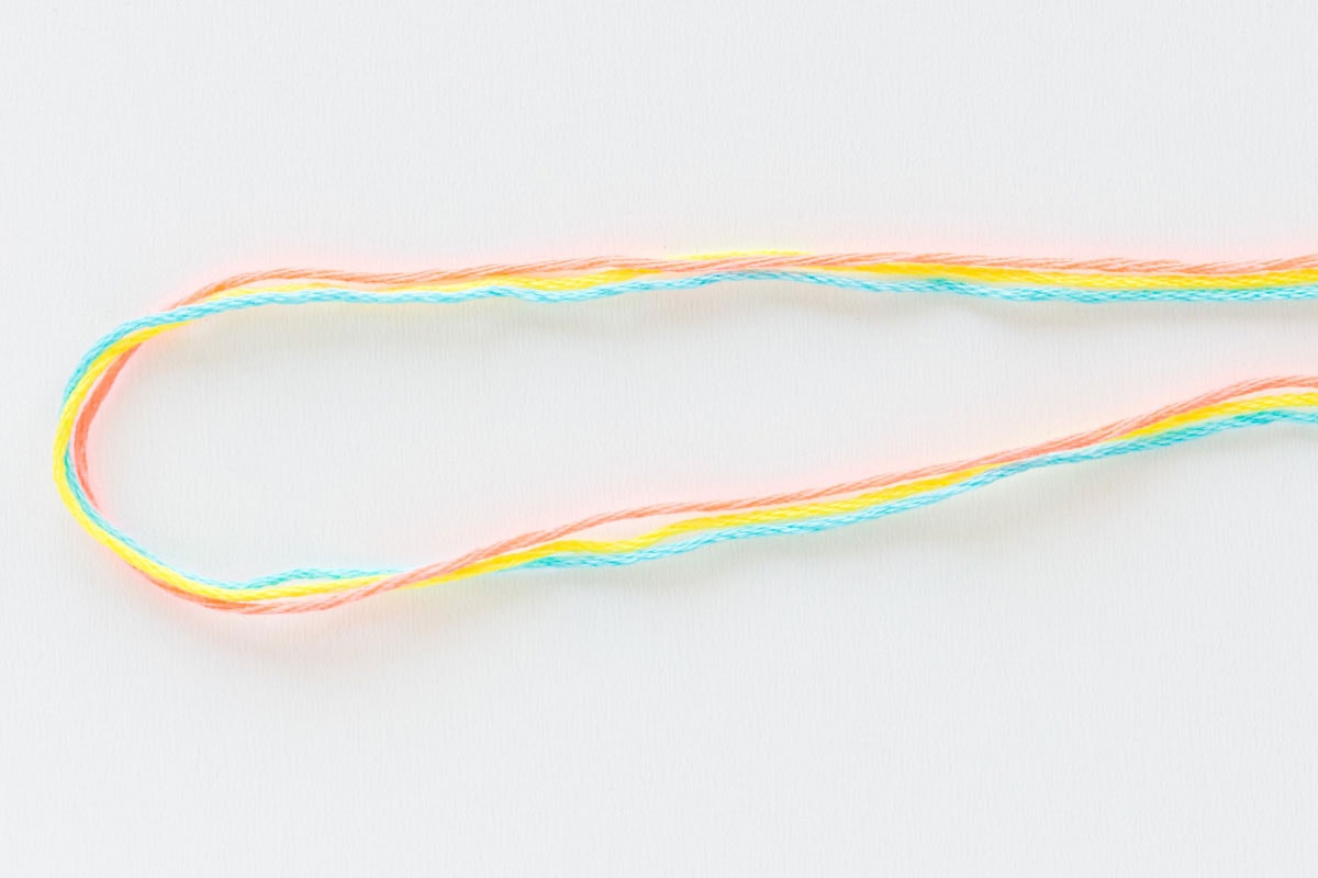 a loop of embroidery floss