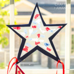star shaped suncatcher on window