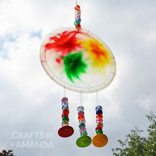 Colorful Glue Suncatcher - Crafts by Amanda - Recycled Crafts for Kids