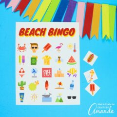 printable beach bingo card