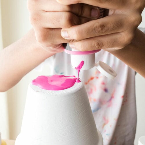 Drip Paint Pots Tutorial Crafts by Amanda Clay Pot Crafts