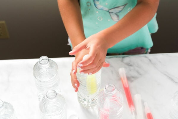 Glow in the Dark Water Bottle Bowling - Crafts by Amanda - Summer Crafts