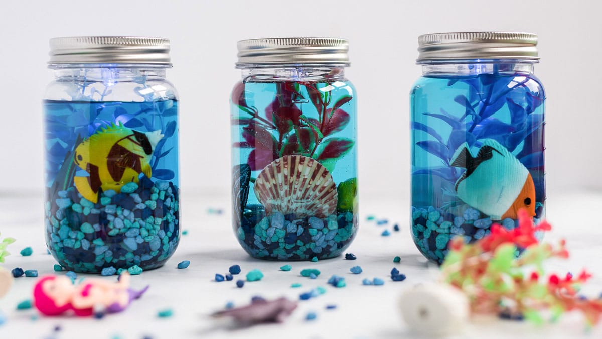 Mason Jar Aquarium Craft – Crafts by Amanda