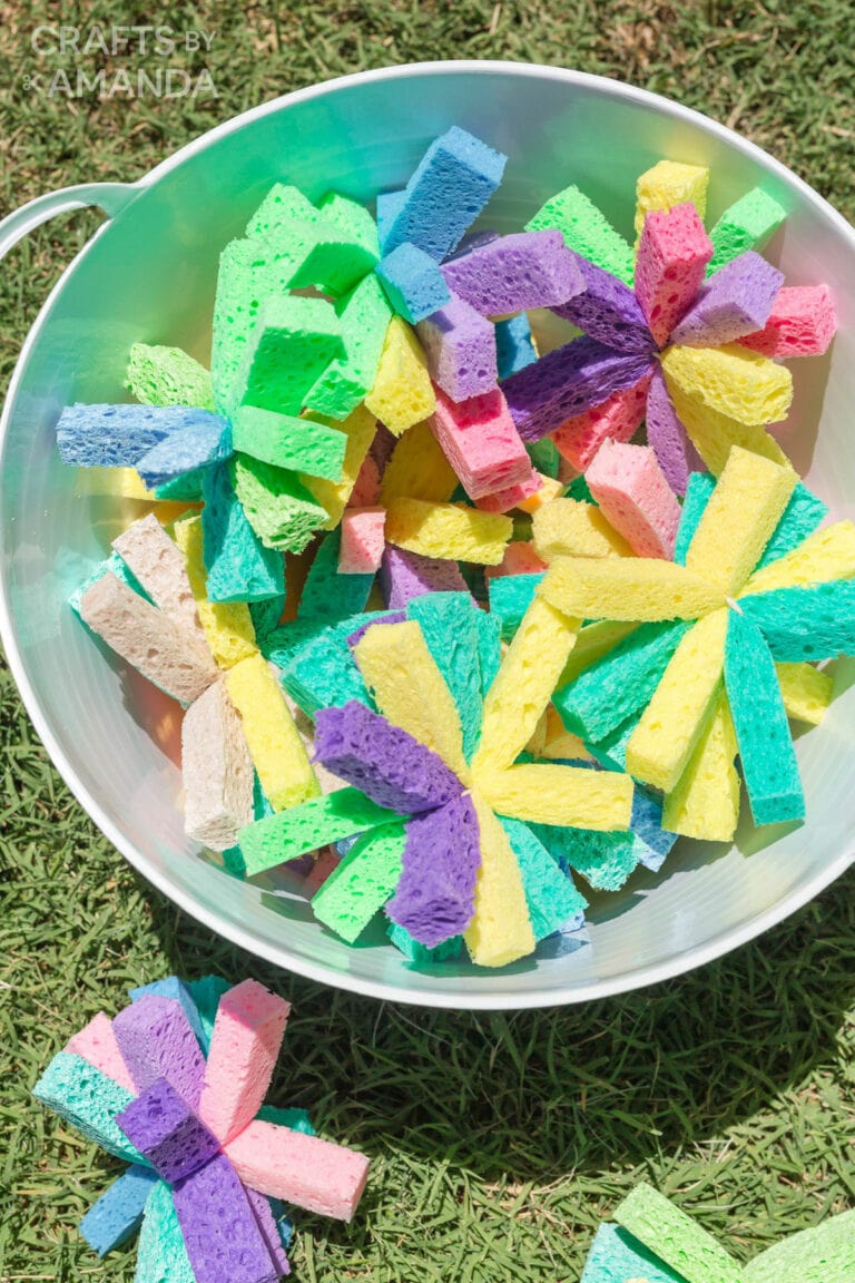 Sponge Bombs & Sponge Toss Water Game - Crafts by Amanda - Summer
