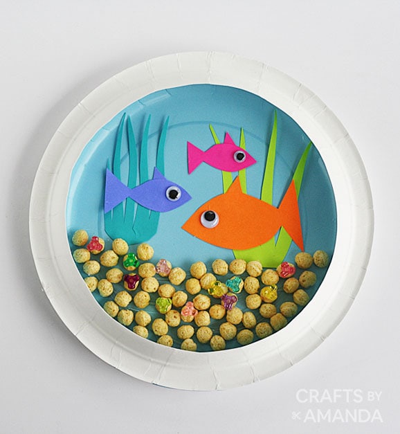 Paper Plate Fish Tank Craft At June Hughes Blog
