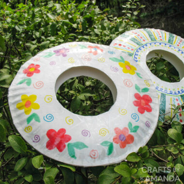 two frisbees from paper plates