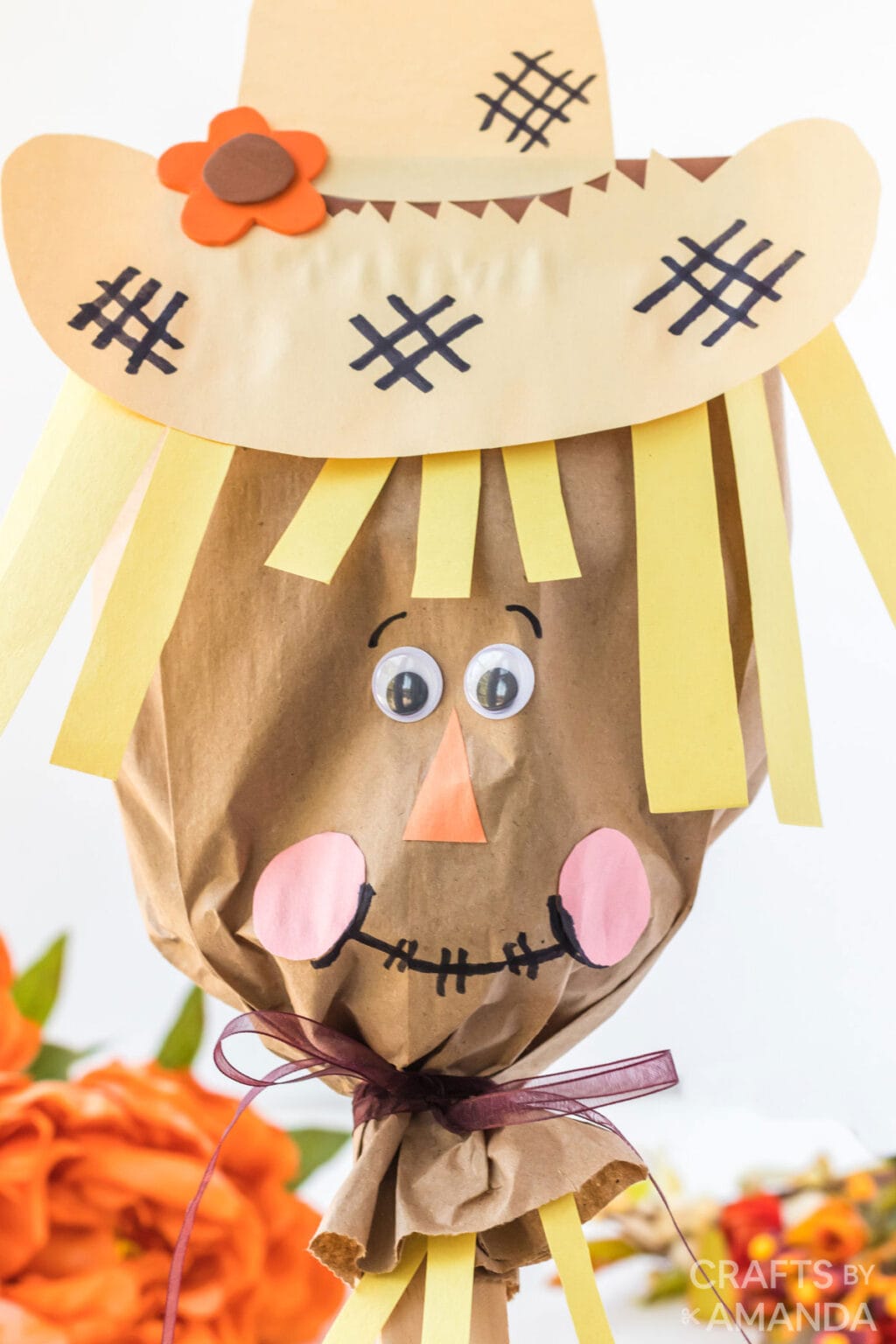 Paper Bag Scarecrow - Crafts by Amanda - Fall Crafts