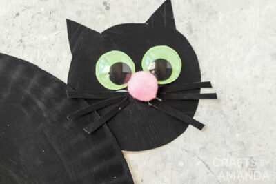 Paper Plate Black Cat - Crafts by Amanda - Paper Plate Crafts for Kids