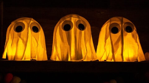 GHOSTS MADE FROM T-SHIRTS IN THE DARK