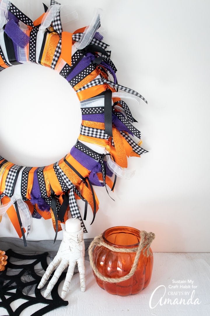 Halloween Ribbon Wreath Crafts by Amanda Halloween Crafts