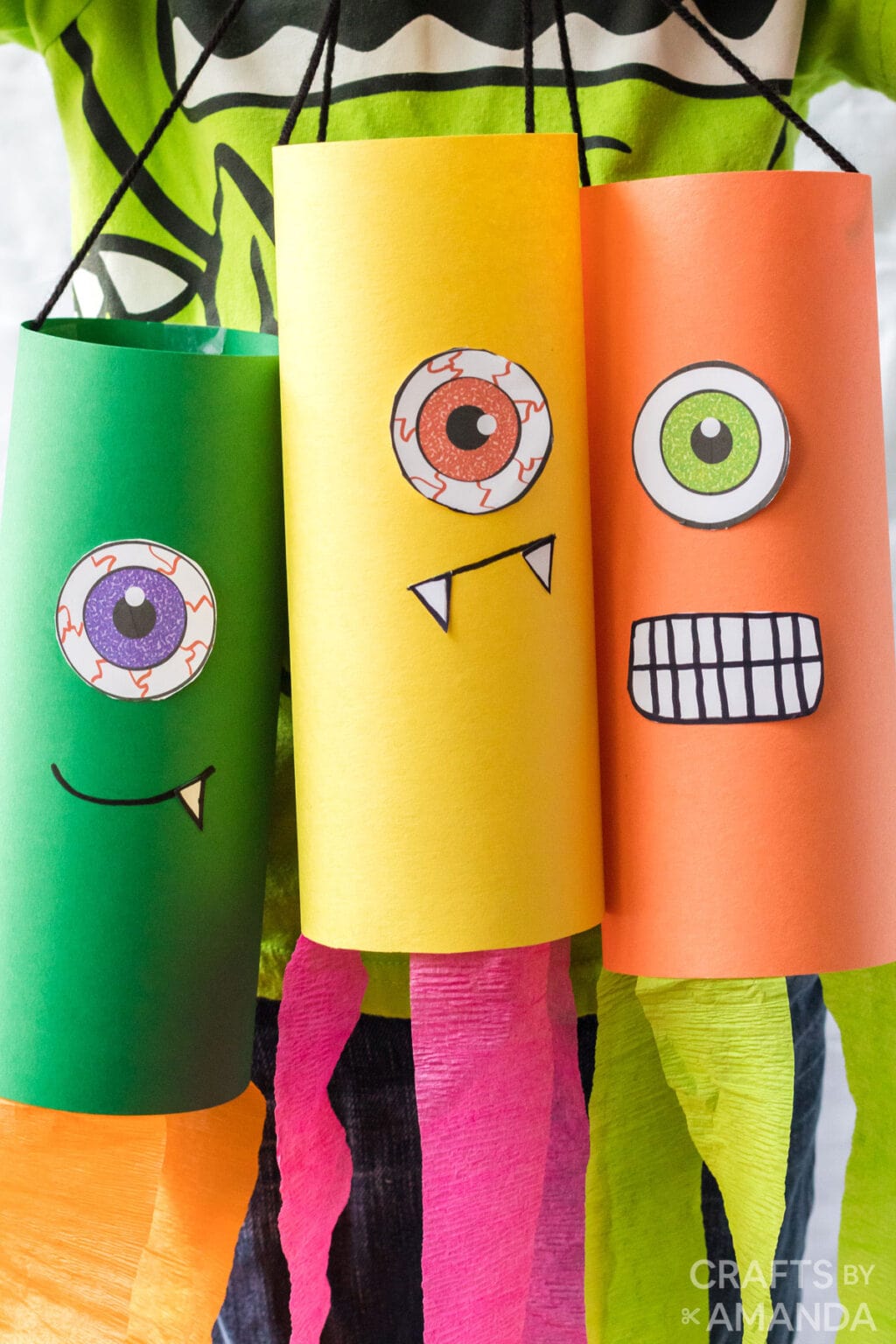 Monster Windsocks - Crafts By Amanda - Halloween Crafts