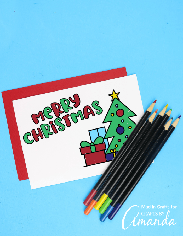 Add a touch of creativity to your Christmas cards this year with these Christmas coloring cards, a printer, and some art supplies!