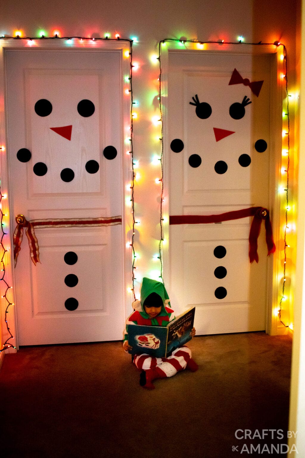 Snowman Door - Crafts by Amanda - Christmas Crafts