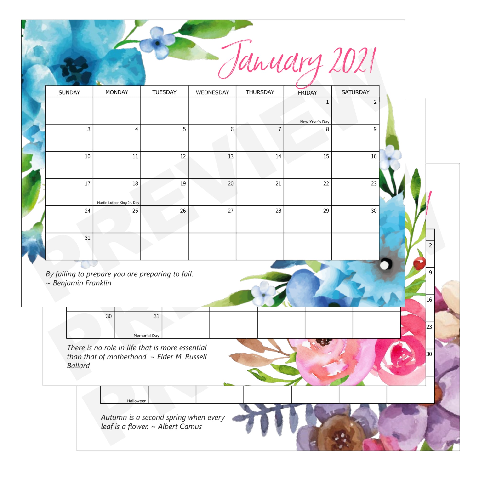 Free Printable 21 Calendar Crafts By Amanda Free Printables